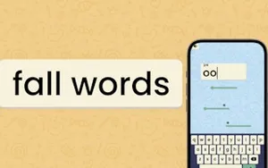 Fall Words - puzzle game, play online free, no download