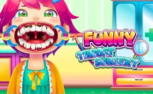 Funny Throat Surgery - kids game, play online free, no download