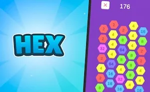 Hex-2048 - 2048 game, play online free, no download