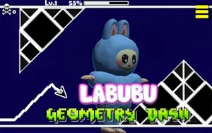 Labubu Geometry Dash - adventure game, play online free, no download