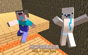 MCParkour Noob & Noob Baby - action game, play online free, no download