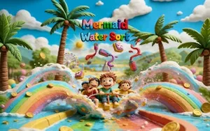 Mermaid Water Sort - puzzle game, play online free, no download